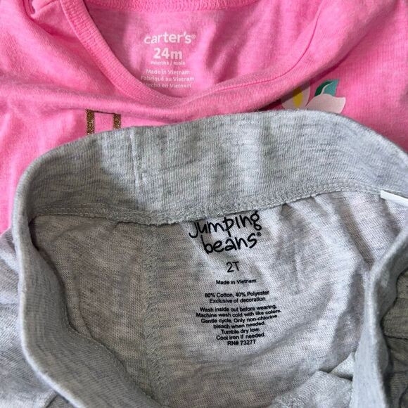 Toddler Girl 2T Summer Bundle Disney Onesie Carter’s Shorts Set 24 months lot - Picture 4 of 4